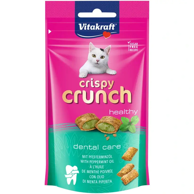 Vitakraft Crispy Crunch Dental pour chat, 8 x 60 g