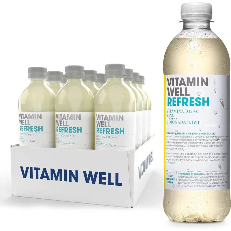 Vitamin Well Refresh Pack Lemonade/Kiwiwi, 12 pcs. x 500 ml