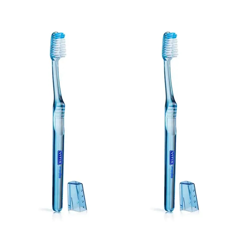 Brosse à dents dure Vitis Brosse à dents dure à tête normale, 2 unités