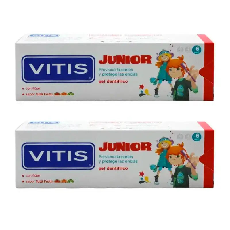 VITIS Junior Dentifrice Gel Pack 2 x 75 ml