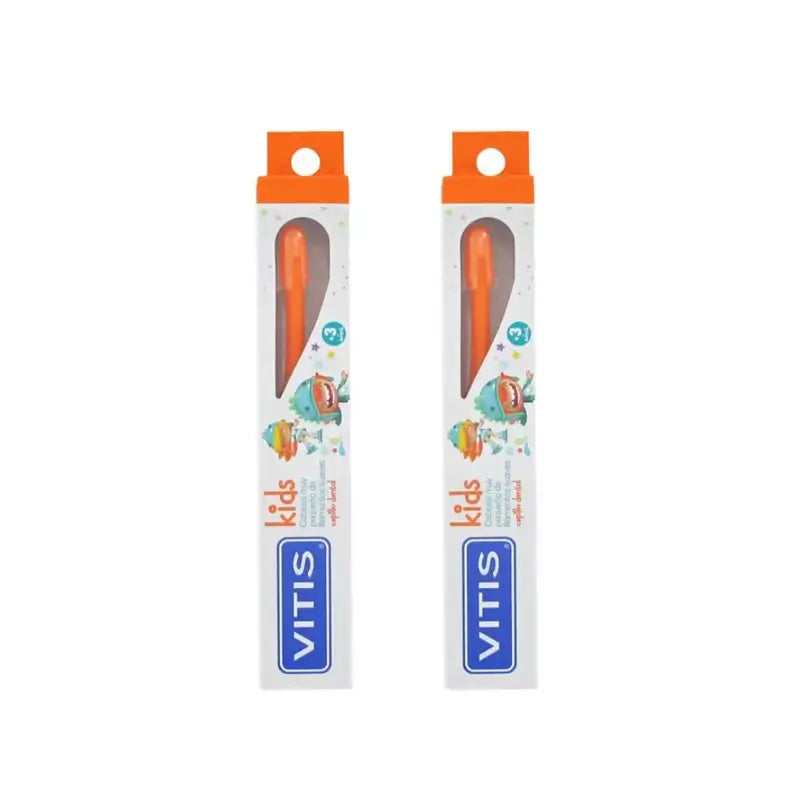 Vitis Kids Brosse à dents pour enfants +3 ans, 2 unités