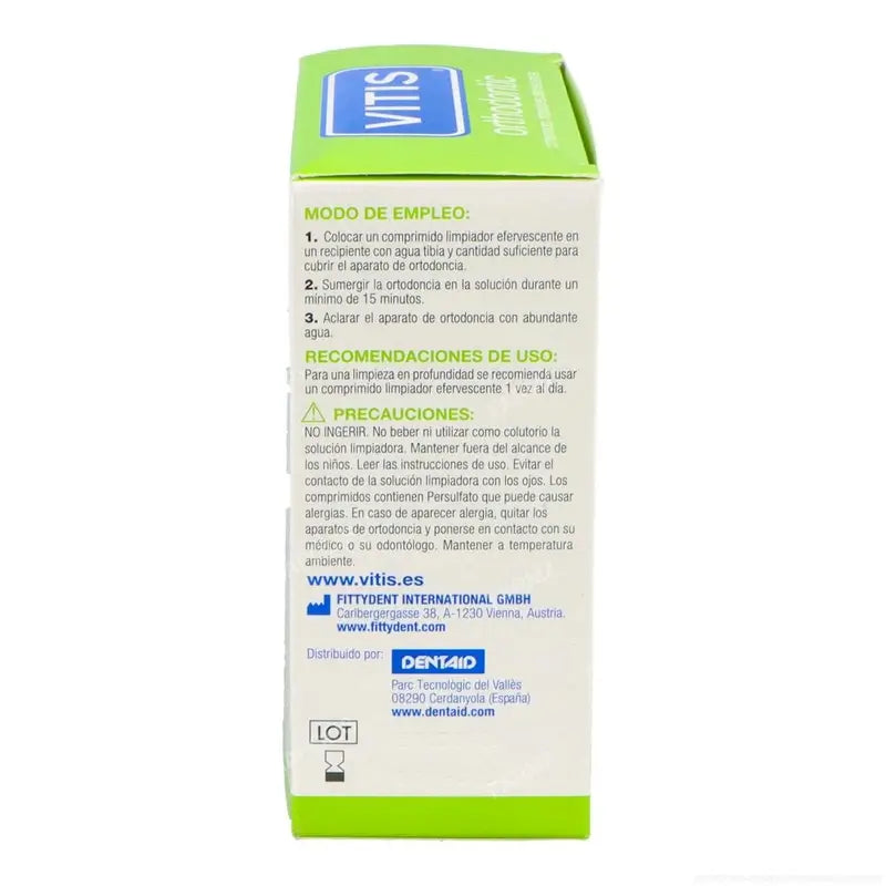 VITIS Orthodontic Effervescent Cleansing Tablets 32 comprimés