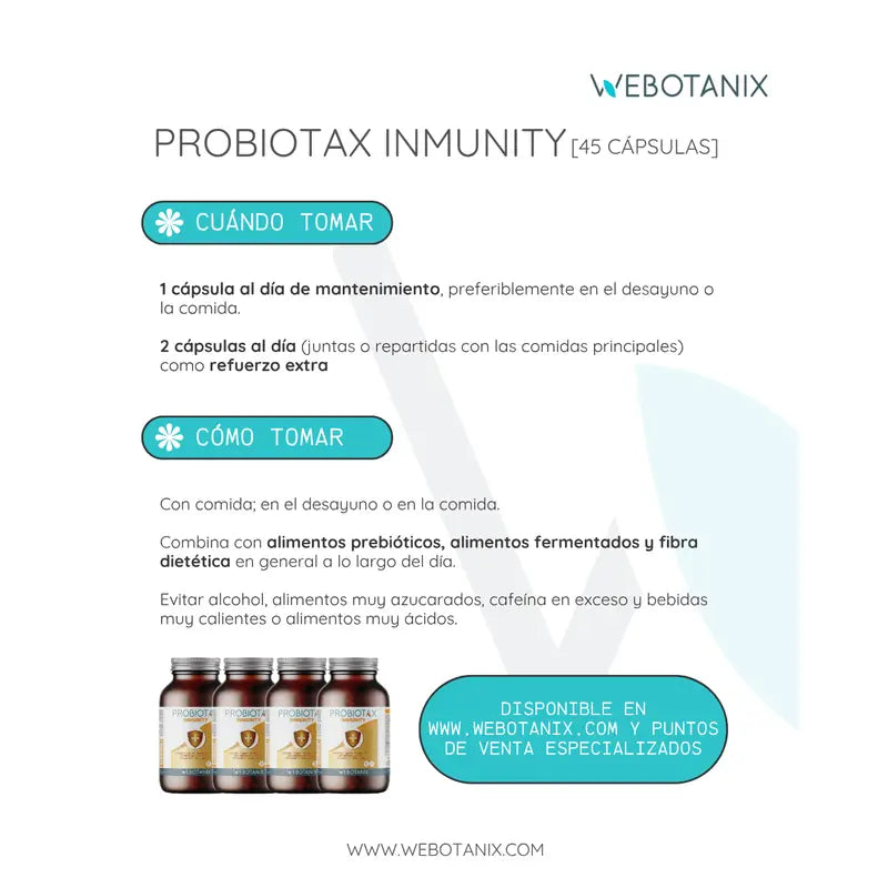 Webotanix Probiotax Immunity, 45 gélules