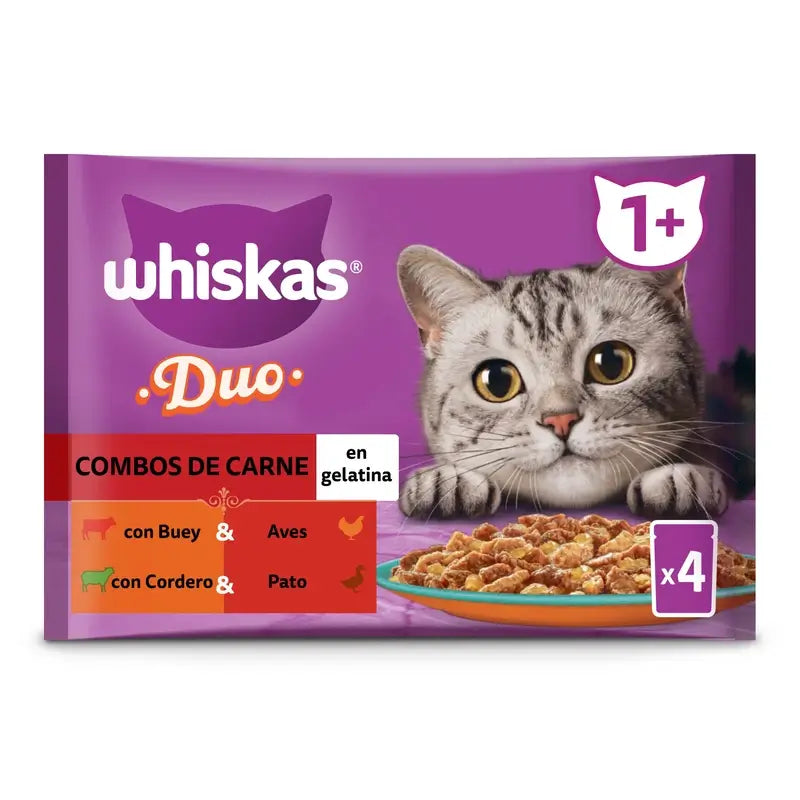 Whiskas Tasty Duo Meaty Combos Pack 4 13X4X85Gr