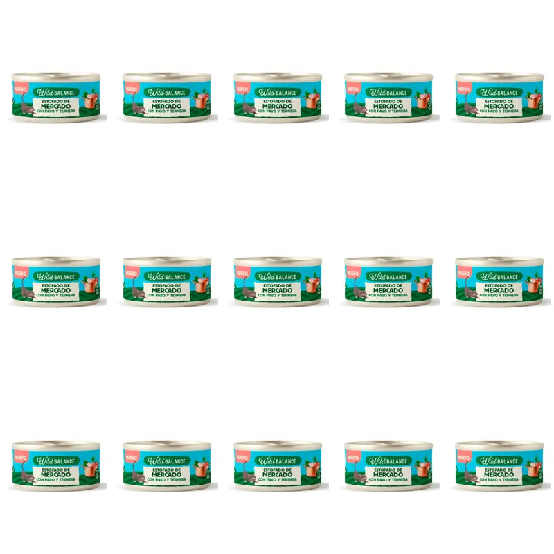 Wild Balance Canned Chef's Recipes Market Stew pour chats, 80 g, paquet de 15