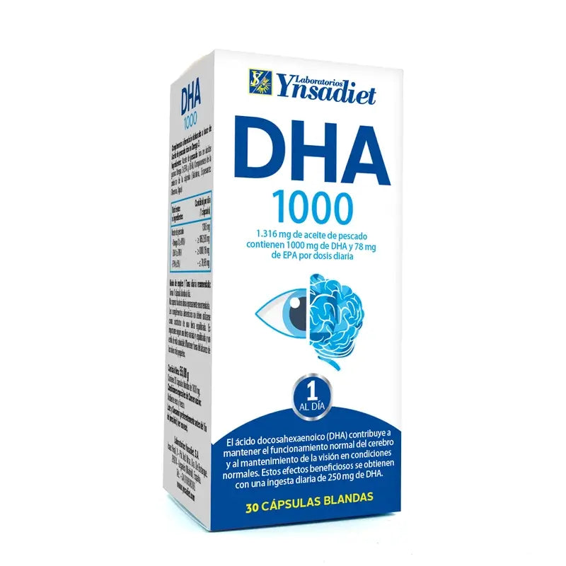 Ynsadiet Dha 1000 Vision et Cerveau. 30 perles