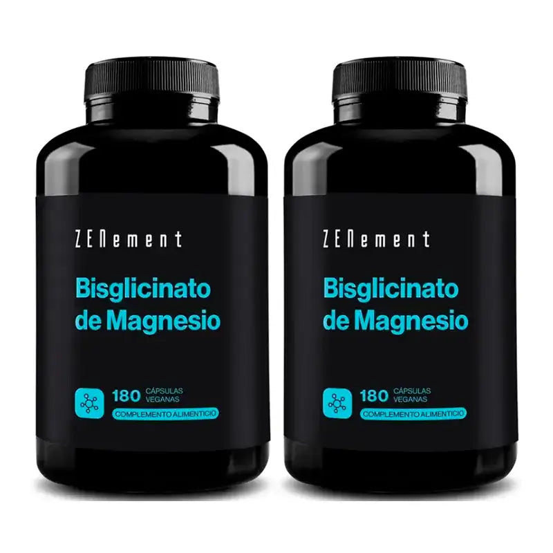 Zenement Magnésium Bisglycinate, Pack 2 x 180 gélules végétaliennes
