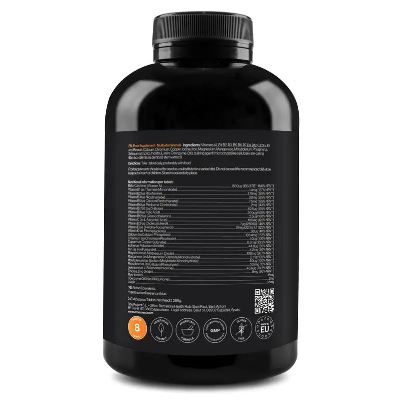 Zenement Multivitaminerals, 240 comprimés végétariens