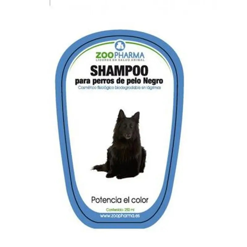 Zoopharma Black Hair Shampoo for Dogs 250ml.