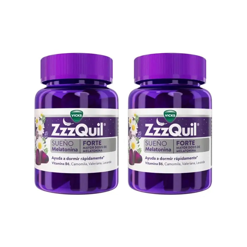 ZzzQuil Natura Forte Melatonin, Pack 2x30 Gummies