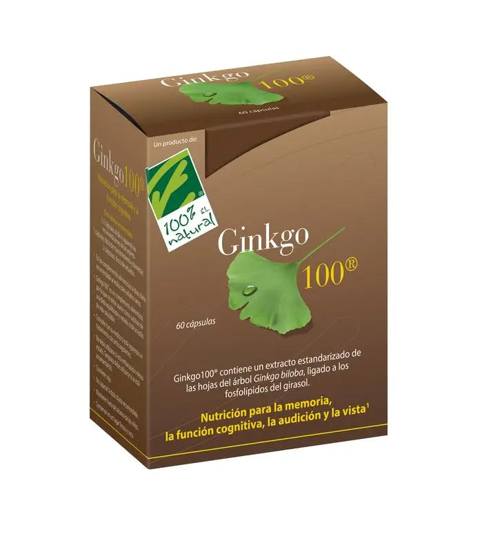 100%Natura Ginkgo100, 60 Capsules