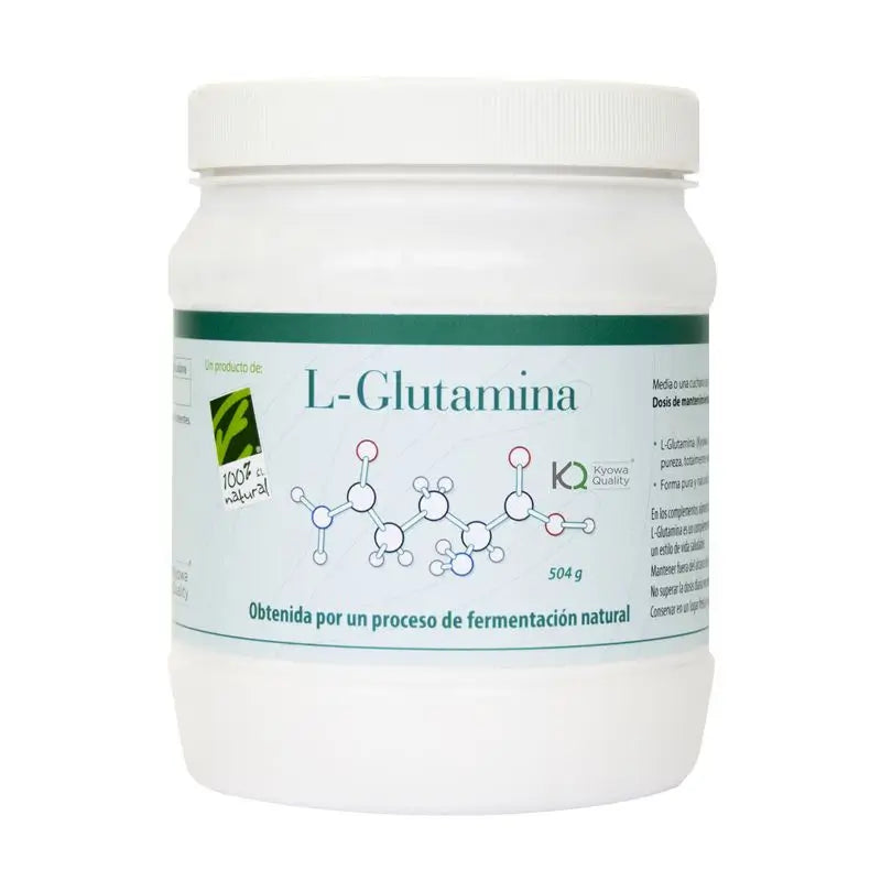 100%Natura L-Glutamine 504 G Powder Pot , 3 g x 168 doses
