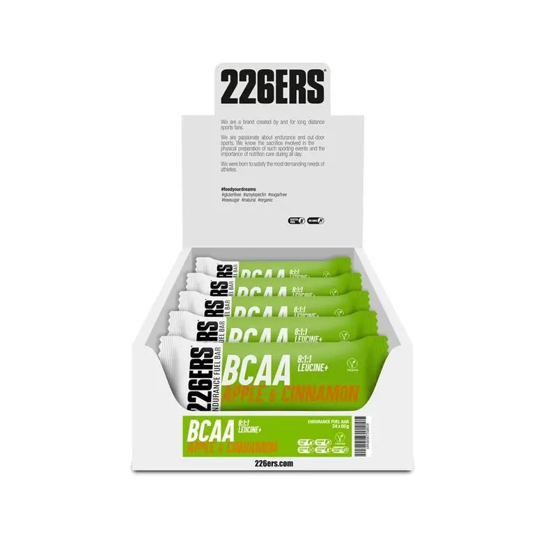 226Ers Endurance Fuel Bar Bcaa Energy Bar Apple & Cinnamon, 24x60g