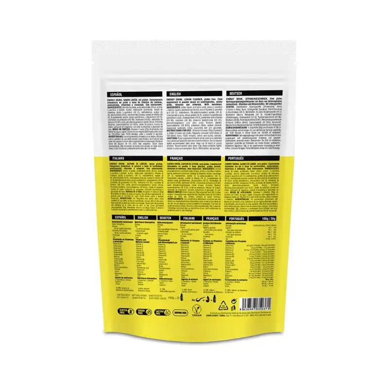 226Ers Energy Drink Boisson énergétique au citron, 1000 g