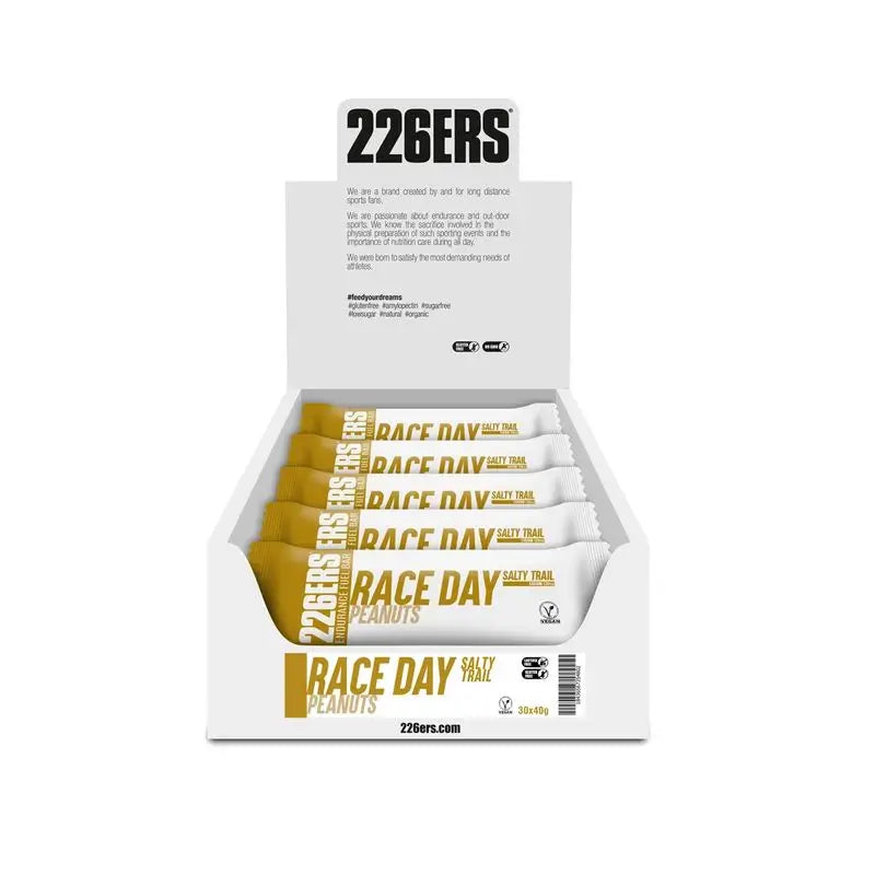 226Ers Race Day Salty Trail - Energy Bar Peanuts Energy Bar, 30x40g