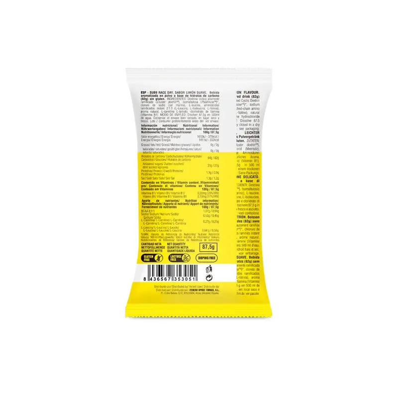 226Ers Sub9 Race Day - Boisson énergétique au citron, dose unique, 87,5 g