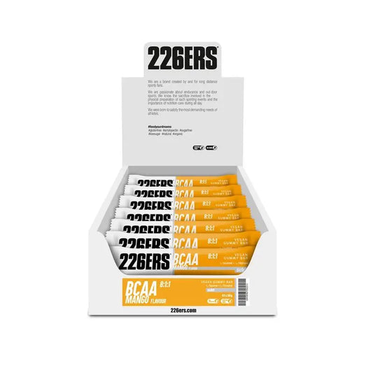 226Ers Vegan Gummy Bar Mango Gummy Energy Bar, 42x30g
