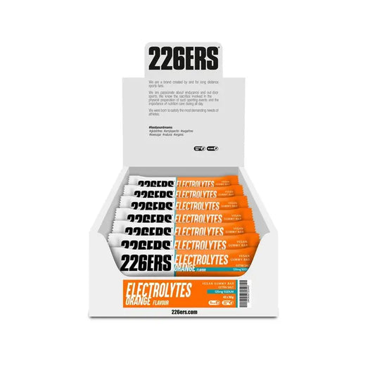 226Ers Vegan Gummy Bar Orange Gummy Energy Bar, 42x30 grams
