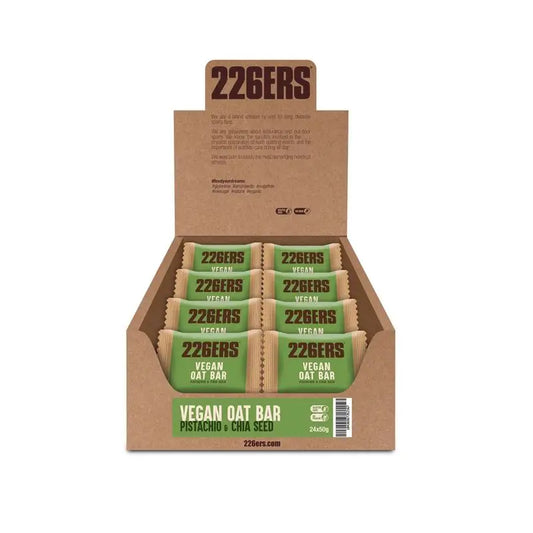 226Ers Vegan Oat Bar Vegan Oatmeal Pistachio & Chia Energy Bars, 24x50g