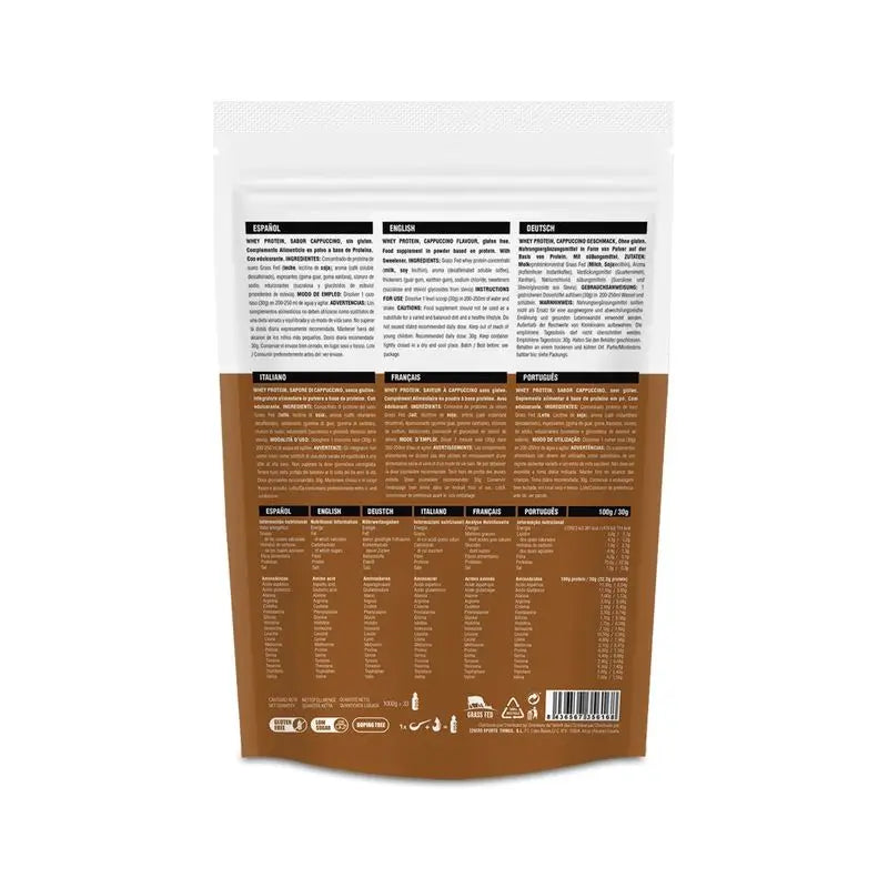 226Ers Whey Protein Grass Fed Grass Fed Cappuccino Protein Shake, 1000g