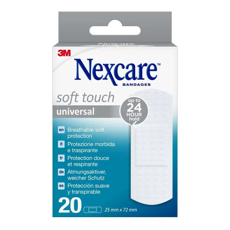 Nexcare Universal Soft Touch Elastic Fabric Protective Adhesive Strip 19X76Mm , 20 units