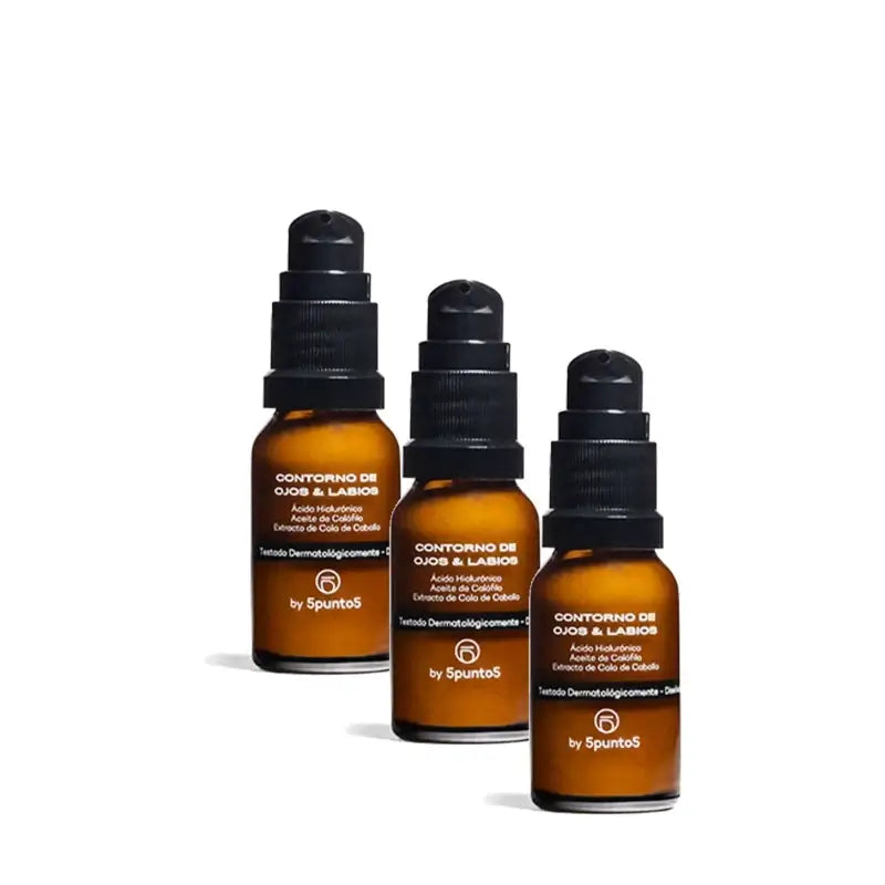5Punto5 Contour des yeux et des lèvres pour peaux matures 15 ml, lot de 3