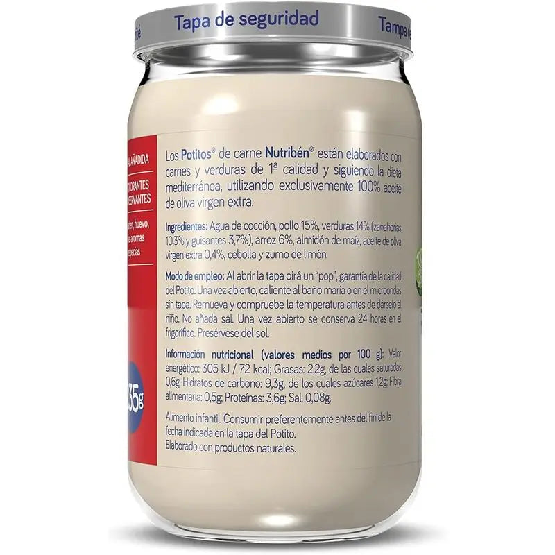 Nutriben Potito Poulet Pois et Carotte 6x235g