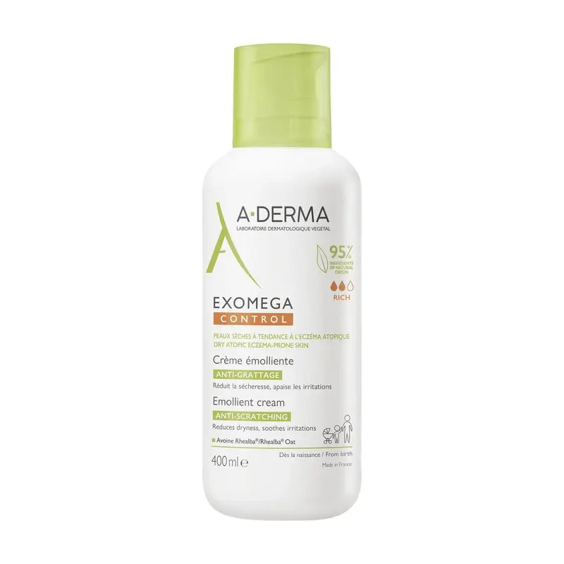 A-Derma Exomega Control Crème émolliente, 400 ml