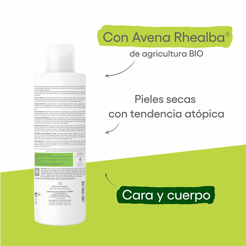 A-Derma Exomega Control Gel nettoyant émollient 500 ml