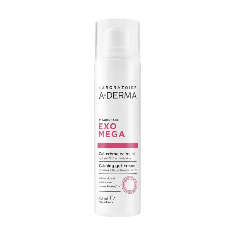 A-Derma Exomega Soothing Facial Gel-Cream, 40 ml