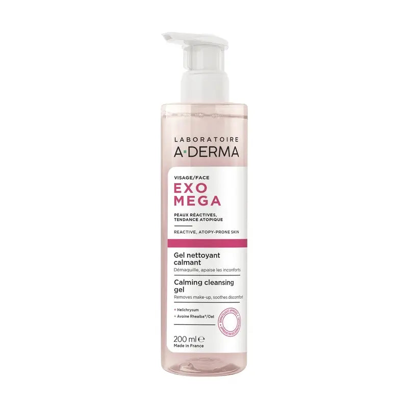 A-Derma Exomega Soothing Facial Cleansing Gel, 200 ml