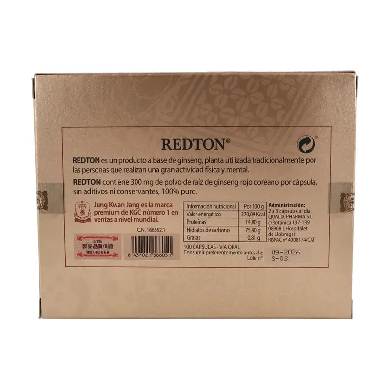 Abamed Farma Redton Ginseng Rouge Coréen 100Cap