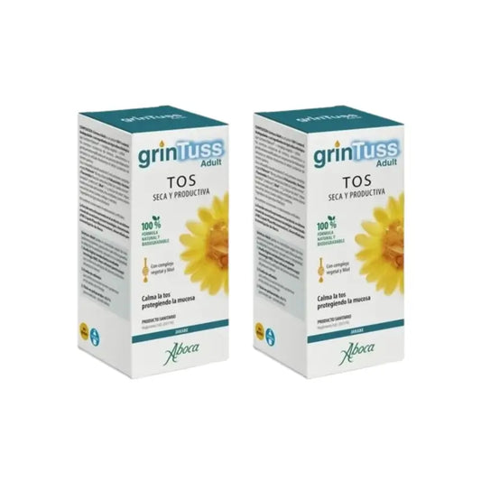 Aboca Grintuss Adult Dry Cough & Productive Cough Relief Syrup, 2X180 G