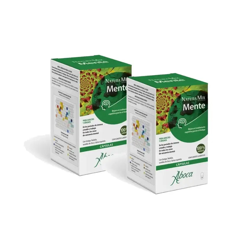 Aboca Natura Mix Advanced Mente, 50 gélules, lot de 2