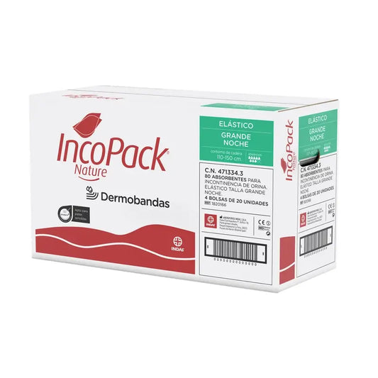 Incopack Nature Elastique Absorbant Absorbant Grande Taille, 80 pcs.