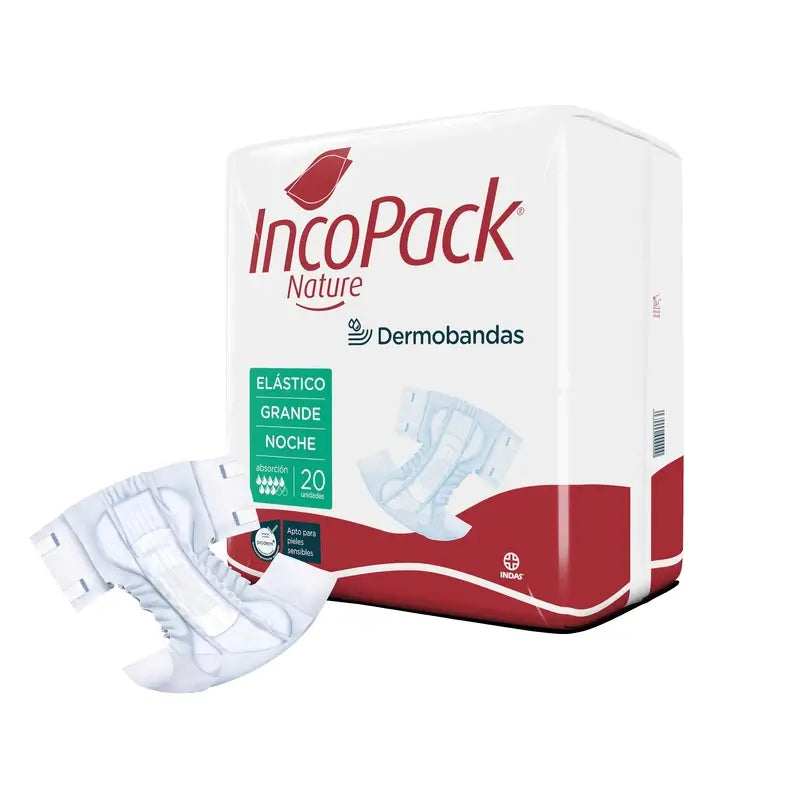 Incopack Nature Elastique Absorbant Absorbant Grande Taille, 80 pcs.