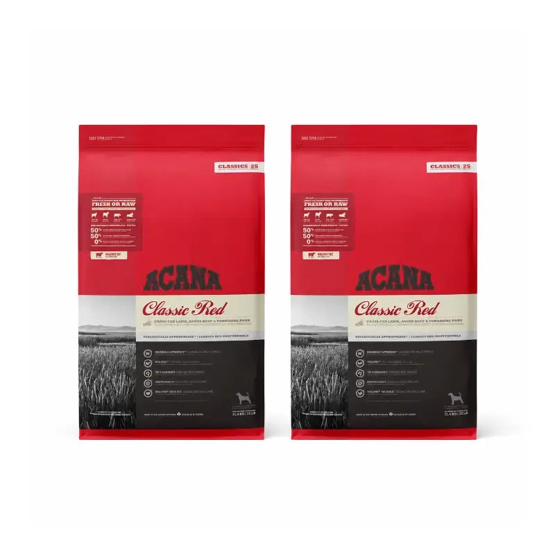 Acana Canine Adult Classics Red 9,7Kg nourriture pour chiens 2-pack