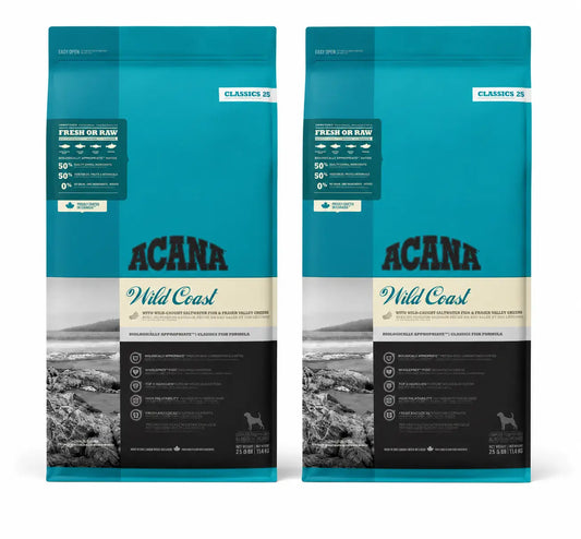 Acana Canine Adult Classics Wild Coast 14,5 Kg Croquettes pour chien, pack 2