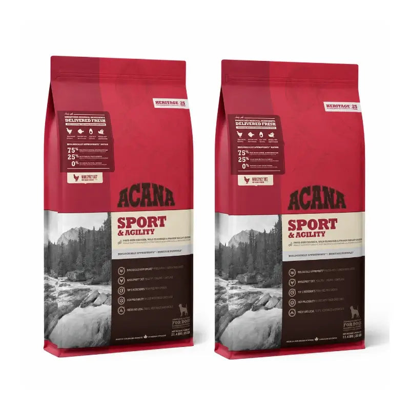 Acana Canine Adult Heritage Sport Agility 17kg nourriture pour chien 2-pack