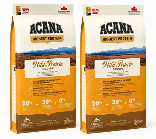 Acana Canine Adult Regionals Wild Prairie 11,4 Kg Croquettes pour chien , pack 2