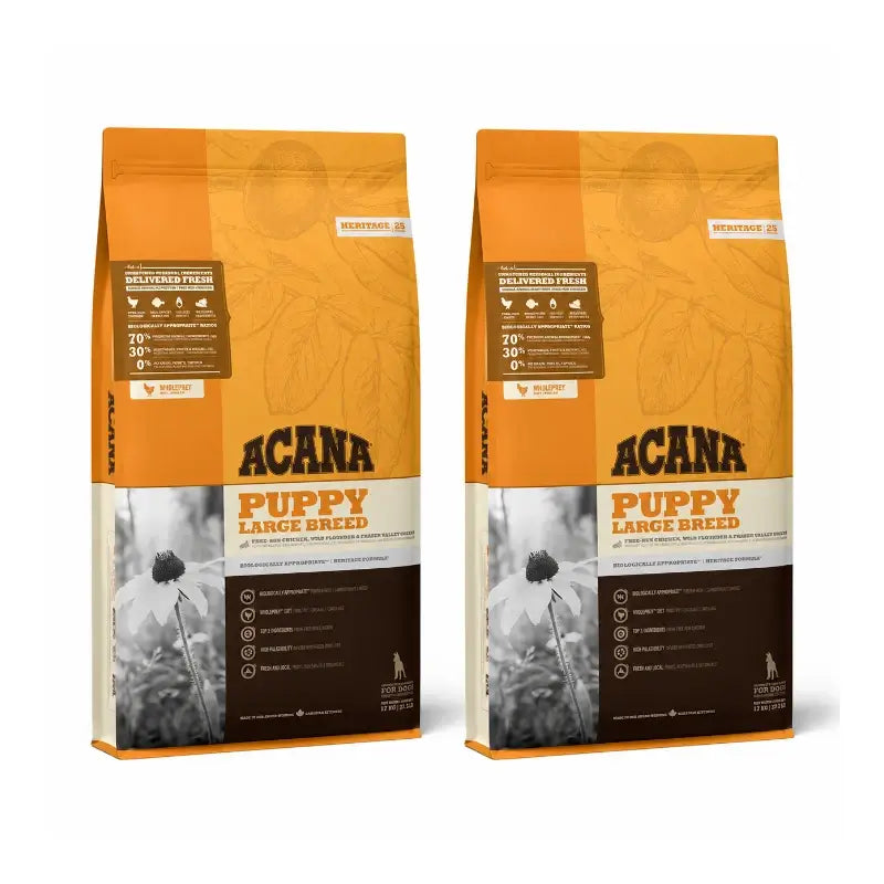 Acana Canine Puppy Heritage Large Breed 17kg nourriture pour chien 2-pack