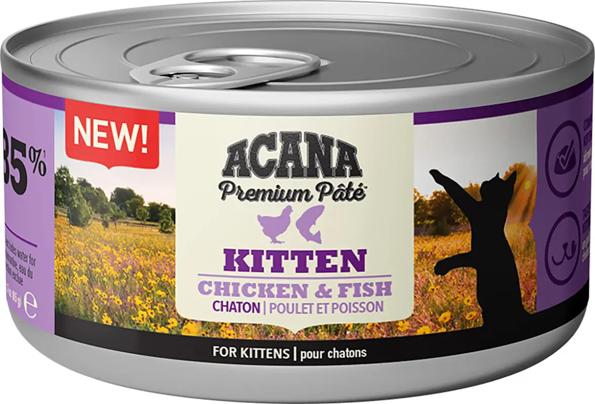 Acana Feline Premium Pate Kitten 24X85Grs nourriture humide pour chat