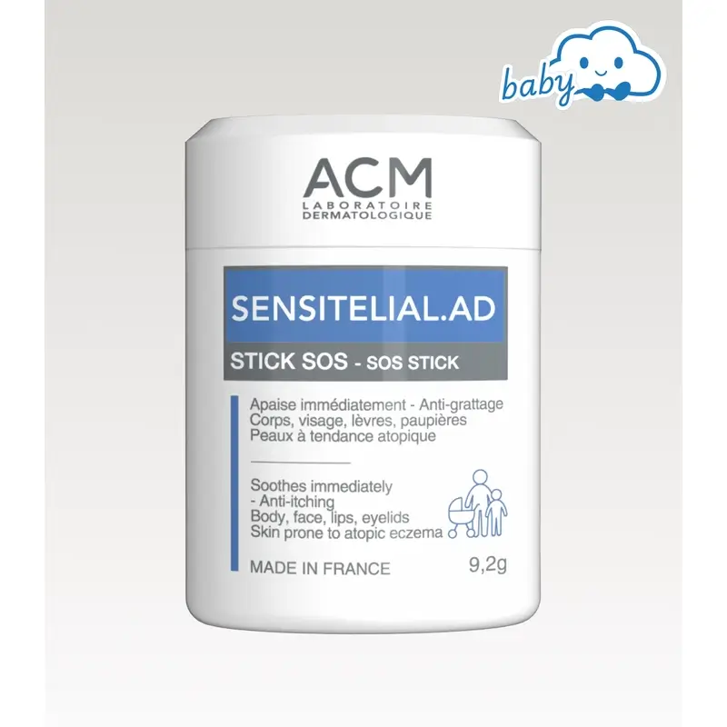 Acm Laboratoires Sensitelial.Ad Sos Stick apaisant, 9,2 grammes