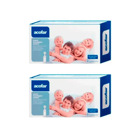 Acofar Nasal and Ophthalmic Physiological Serum, Pack 2 x (30 Single Dose x 5 ml)