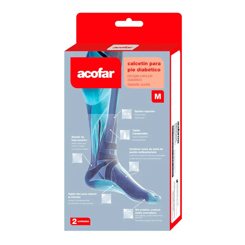 Acofar Diabetic Foot Sock Size M