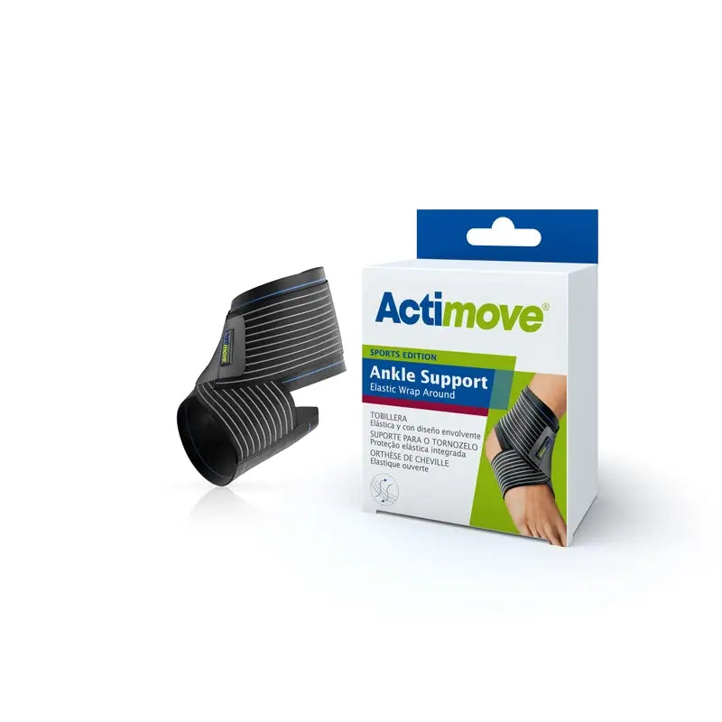 Actimove Elastic Ankle Support With Adjustable Stabilising Strap, Colour Black, Size L