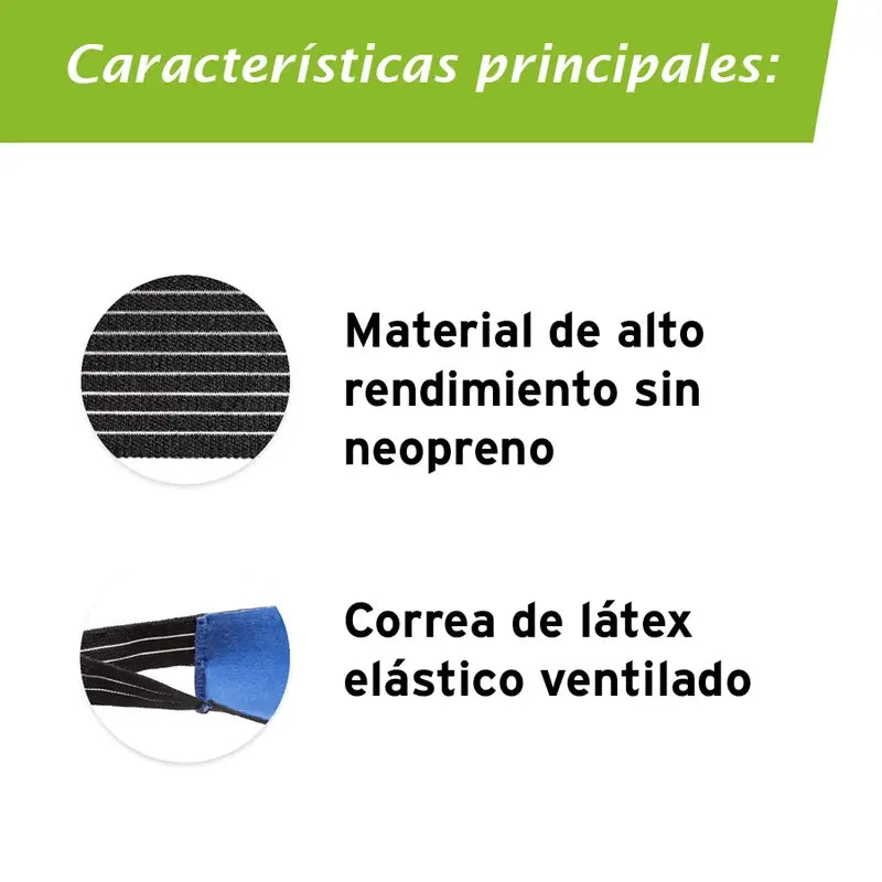 Actimove Chevillère élastique avec sangle de stabilisation réglable, couleur noire, taille M