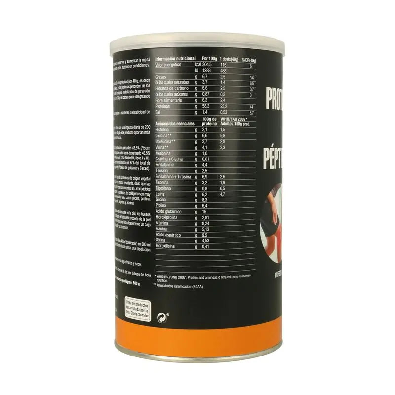 Active Foods Protéine de pois avec collagène et cacao 500Gr.