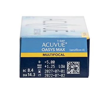 Acuvue 1 Day Oasys Max Daily Multifocal Lenses , 90 unités