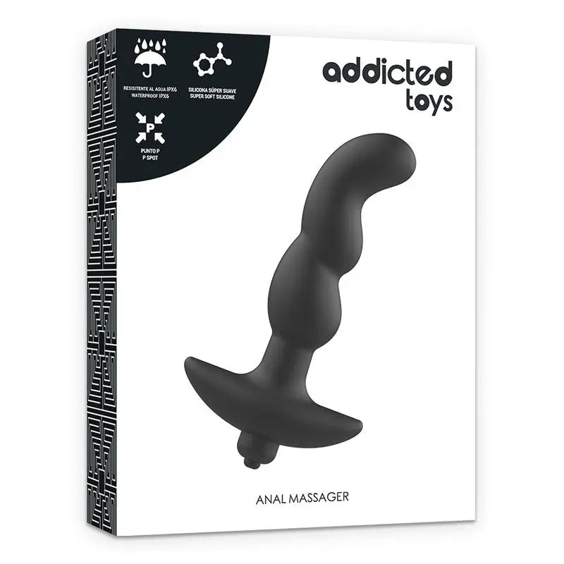 Addicted Toys Anal Massager With Vibration Black Model 2